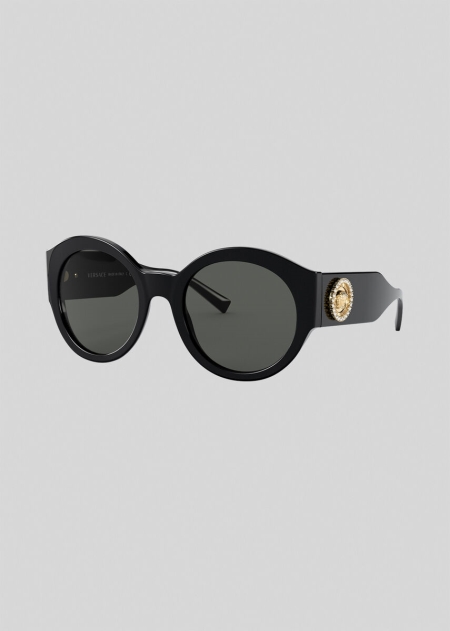 Ochelari de Soare Versace Round Medusa Crystal Dama | HVWJRXF-15